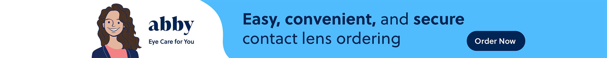 Abby. Easy, convenient, and secure contact lens ordering.