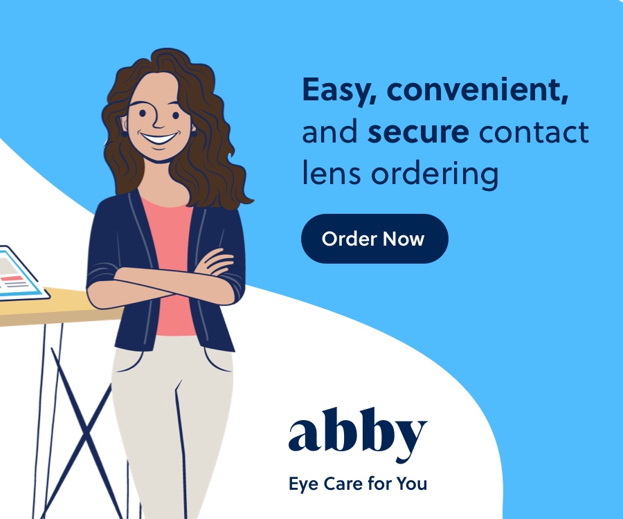 Abby. Easy, convenient, and secure contact lens ordering.
