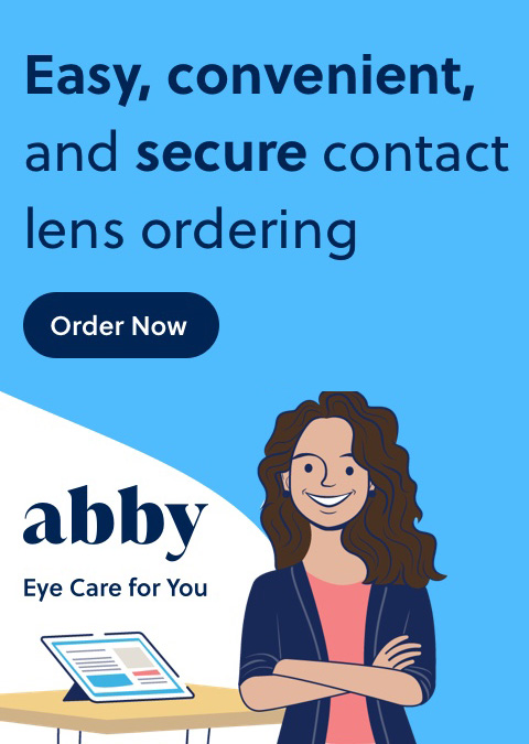 Abby. Easy, convenient, and secure contact lens ordering.